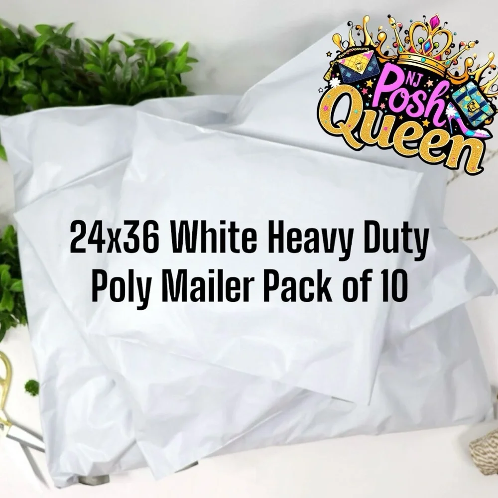 24x36 Heavy Duty White Poly Mailers Pack of 10